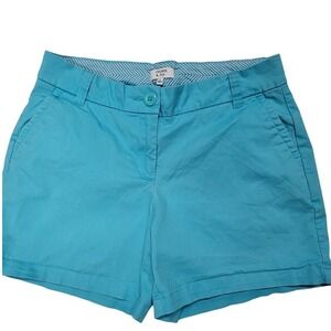 Crown & Ivy Blue Bermuda Shorts Causal Cotton Blend Size6